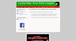 Desktop Screenshot of cambridgeareapoolleague.co.uk