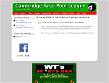 Tablet Screenshot of cambridgeareapoolleague.co.uk